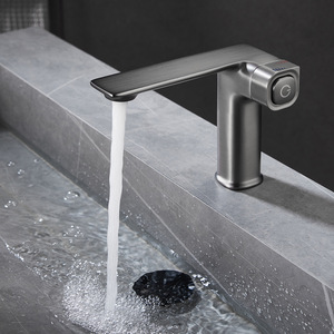 Touch Sensor Faucet Deck Mounted Single Hole Ceramic Valve Core For Bathroom Basin - Product Image 1