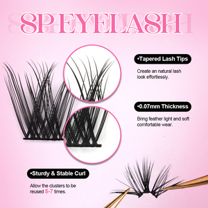 SP EYELASH 3D DIY Lash Clusters Wispy 3D Fluffy Individual Cluster Lashes DIY at Home Styles Mixte Effet 3D Cils Naturels - Product Image 6