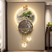 Tableaux Muraux Paysagers et Peintures avec Lumières LED Décoration Intérieure Impression UV Tableau Cristal avec Décoration Murale 3D Métal Doré Lumière