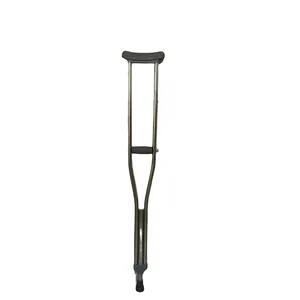 도매 스테인레스 스틸 더블 목발 더블 지팡이 겨드랑이 목발 조정 가능한 목발 알루미늄 합금 지팡이
