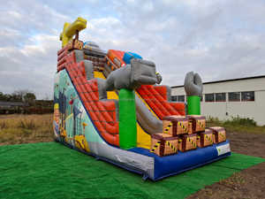 Structure gonflable intérieure unisexe en PVC avec balançoire et toboggan, garantie 3 ans, équipement de parc sportif commercial, livraison maritime - Product Image 4