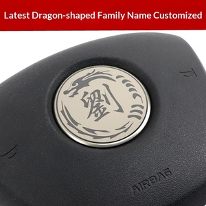 Autocollant décoratif pour volant de voiture pour BYD Qin Han Plus/dmi/por/EV/DM <span class=keywords><strong>2023</strong></span>, modification de la décoration intérieure, personnalisable - Product Image 2