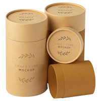Tube en papier kraft écologique pour emballage de t-shirt boîte d'emballage de sous-vêtements chaussette ronde personnalisée