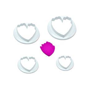 Lixsun 4 pièces/ensemble <span class=keywords><strong>pivoine</strong></span> fleurs Cutter Embosser Fondant outils gâteau Sugarcraft décoration piston Cutter ensembles timbre moule - Product Image 3