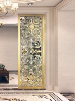 Cloison métallique Décoration Villa Hôtel Maison Chambre Cloison Écran diviseur en laiton aluminium