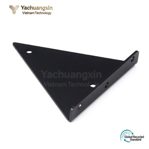 Flat Black Oxide Aluminum Connector <b>Bracket</b> for Home Installation Triangular Shape - Product Image 5