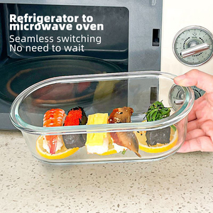 ホコカスタマイズ可能なロゴ入りヨーロッパデザインガラス製食品保存容器、気密フリップトップ蓋付き、電子レンジ対応、BPAフリー、環境に優しい - Product Image 3