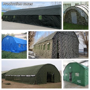 Tenda da <span class=keywords><strong>Campeggio</strong></span> Permanente Personalizzata Extra Large in PVC per Quattro Stagioni, con Una Camera da Letto, Struttura in Acciaio Resistente, per 60 Persone, Ideale per Campi di Lavoro - Product Image 3