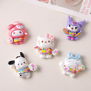 <span class=keywords><strong>Peintre</strong></span> Résine Charmes Sanrios Dessin Animé Mignon Kawaii DIY Décor En Gros pour Téléphone Cas Pince À Cheveux Slime - Product Image 2