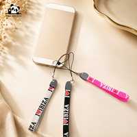 Cordons de téléphone personnalisés en polyester de haute qualité, courts, avec logo personnalisable, pour promotion et porte-clés
