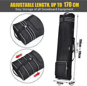 Bolsa de Transporte para Tabla de Snowboard y Esquí con Ruedas, Personalizada de Fábrica, Doble Acolchado, para Viajes en Avión - Product Image 2