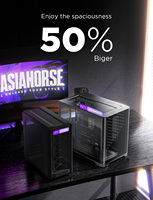 High Quality Aluminum Alloy Mid Tower Desktop Gaming Computer Case Tempered Glass Power Supply HDD/SSD Storage 400mm Graphics