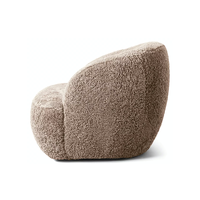 Fauteuil élégant pour salon, dossier incurvé, pivotant à 360 degrés, fauteuil individuel, coussin moelleux, canapé pour villa, appartement, meubles d'intérieur
