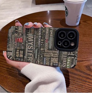 Mix Color News Letter Printing TPU Housse de téléphone portable en cuir artificiel pour <span class=keywords><strong>Iphone</strong></span> 8 X Xr Xs 11 12 13 14 15 16 17 Pro Max - Product Image 3