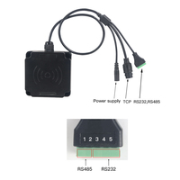 Lector industrial Modbus Protocolo PLC Lector de tarjetas UHF RFID RS485 Control de acceso de larga distancia Lector RFID UHF