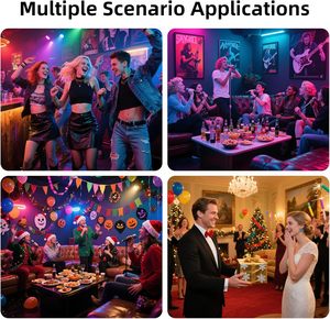 Luz Estroboscópica YSH Matrix, Activación por Sonido, Control Remoto/Automático, Luz LED RGB para Escenario, Club, <span class=keywords><strong>DJ</strong></span>, Fiesta, Karaoke, Cumpleaños, Navidad - Product Image 5