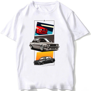 เสื้อยืดผู้ชายพิมพ์ลายรถยนต์ E30 ผ้าฝ้ายระบายอากาศได้ดีสำหรับฤดูร้อน - Product Image 5