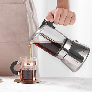 SEECIN Nouveau Style 3/6/9 Tasses Italien Espresso Moka Pot Manuel Haut Verre Résistant À La Chaleur Moka Pot <span class=keywords><strong>Cafetière</strong></span> - Product Image 2