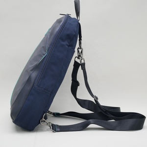 <b>Navy</b> Grey Sling <b>Backpack</b> Lightweight Water Resistant Crossbody Chest Bag Adjustable Strap Casual Travel Hiking Daypack for Men W - Product Image 4