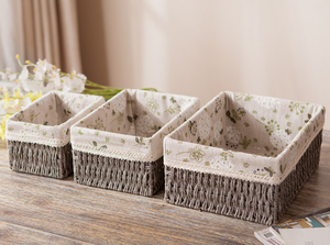 Bán Buôn Hộ Gia Đình Giấy Dây Giỏ Dệt Lưu Trữ Giỏ Quà Tặng Giỏ - Product Image 5