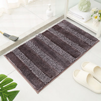 Tapis de bain moderne antidérapant pour la maison, absorbant rapidement l'eau, en microfibre écologique à poils ras, fabriqué à la machine