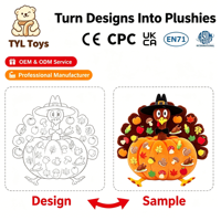 Kit de loisirs créatifs en feutre assorti, fait main, pour la décoration des fêtes d'automne, de Thanksgiving et d'Halloween, activité pour enfants, couture artisanale