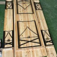 Ensemble de table et bancs pliants en bois pour pique-nique, jardin, extérieur, durable et portable, vente en gros