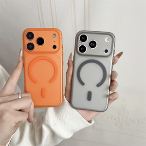 Coques de téléphone portable givrées mates pour iPhone 17 Air 16 15 14 Pro Max, <span class=keywords><strong>coque</strong></span> magnétique antichoc semi-<span class=keywords><strong>transparente</strong></span> - Product Image 1