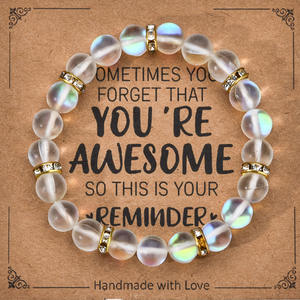 Pulsera <span class=keywords><strong>de</strong></span> Cuentas Redondas <span class=keywords><strong>de</strong></span> Piedras Preciosas Naturales con Certificación CE, Cristal Curativo, Colgante <span class=keywords><strong>de</strong></span> Amor, Banda Elástica <span class=keywords><strong>de</strong></span> Cuentas, para <span class=keywords><strong>Fiesta</strong></span> - Product Image 5