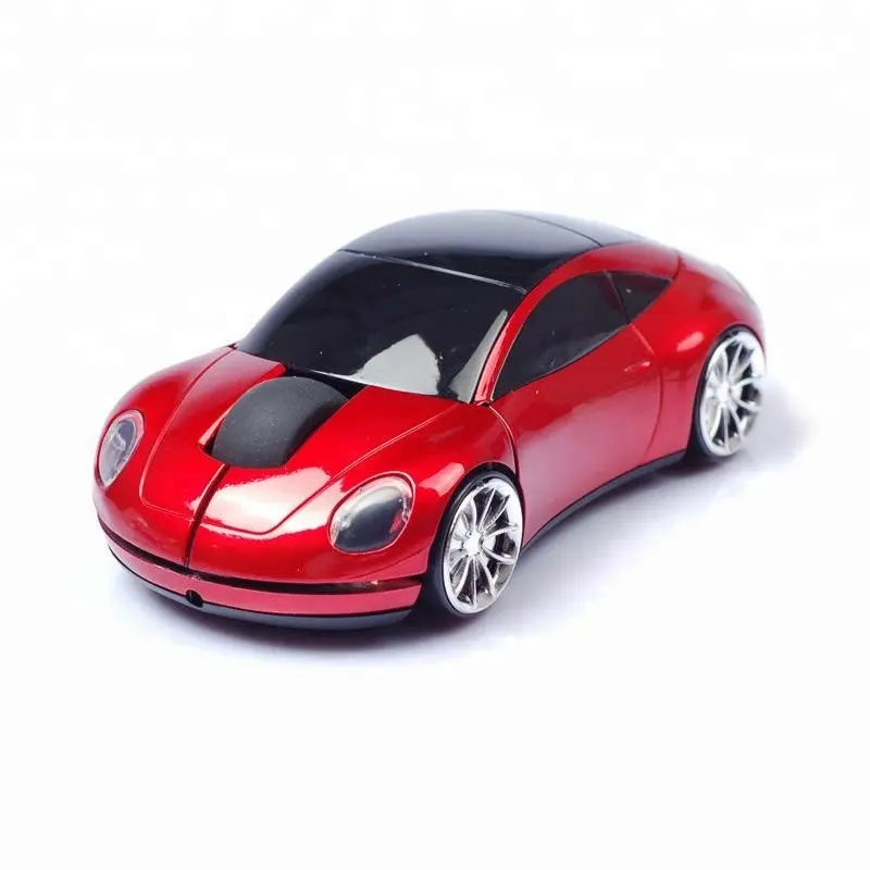 Venda quente Adorável Projeto da Forma Do Carro 1200DPI 3D Optical 2.4Ghz MIni Mouse Óptico Sem Fio Fino