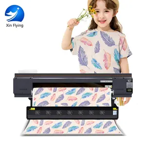 T-shirt a sublimazione della tintura a 4 teste ad alta velocità di grande formato/stampante tessile/tessuto 1.9M macchina da stampa a getto d'inchiostro digitale a trasferimento termico
