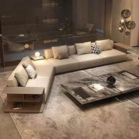 Canapé d'angle en cuir véritable pleine fleur, ensemble de canapés modernes en forme de L pour salon, mobilier de luxe pour la maison