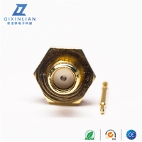 Conector impermeable hembra SMA Hexagonal grande chapado en oro de cobre completo Conectores RF coaxiales RG178 prensados