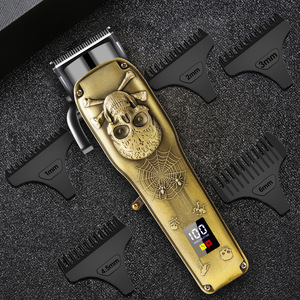 Cortadora de Pelo Eléctrica Totalmente Metálica con Diseño de Calavera, Uso Profesional en Salón, Recargable, Pantalla LCD, Gran Potencia, Carga USB - Product Image 3