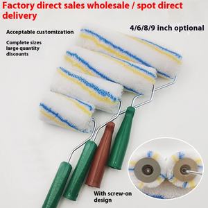 Stock prêt à l'emploi de brosse à rouleau de peinture au latex sans angle mort brosse de bricolage en ciment étanche support personnalisé OEM - Product Image 2