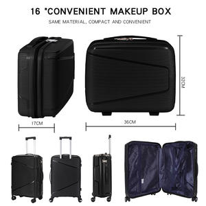 Conjunto de 3 Peças de Malas de Viagem Trolley OMASKA em PP Personalizadas 20, 24, 28 Polegadas com Zíper para Mulheres - Product Image 5