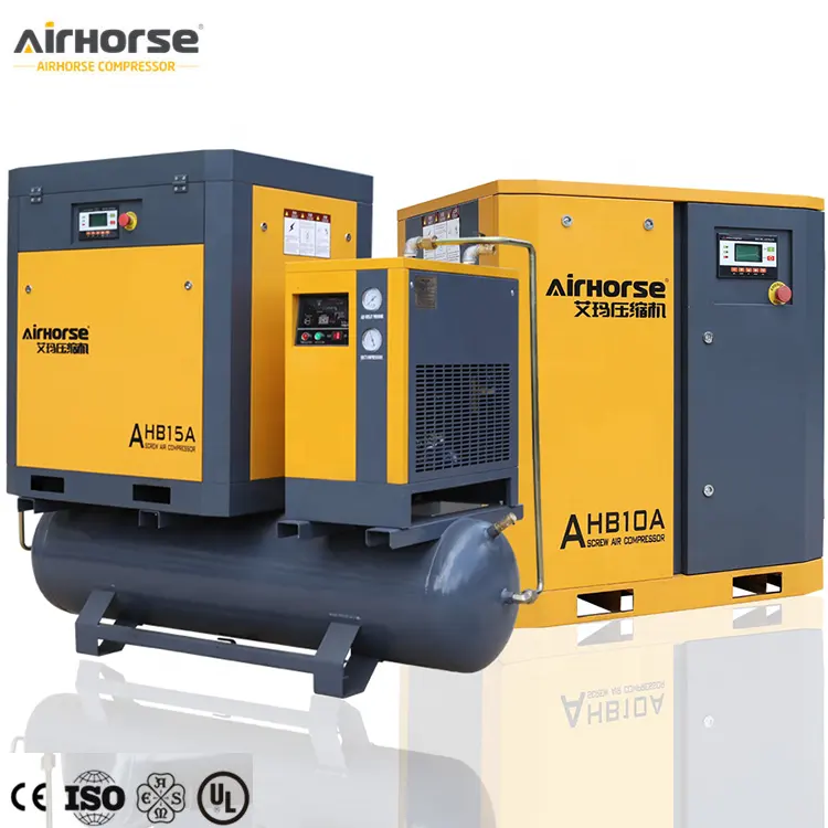 Kompresor udara energi tinggi industri 10HP 7,5 kw kombinasi sekrup putar kompresor udara