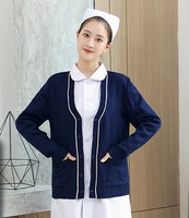 Fabrication de pulls tricotés Preppy Vestes chirurgicales pour hôpitaux Vêtements d'extérieur pour infirmières Tricots médicaux Cardigans Manteaux pour femmes