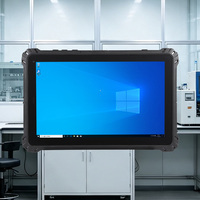 Tableta con Escáner de Huellas Dactilares y Códigos de Barras, Resistente al Agua IP67, con Pantalla de 10.1 Pulgadas, NFC, para Trabajo en Exteriores, Logística y Almacenes, Compatible con Windows/Linux 11