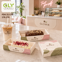 Boîte à dessert en papier alimentaire personnalisée pour les glaces, les cake pops, les chocolats, les bâtonnets glacés, les emballages à emporter pour les pâtisseries