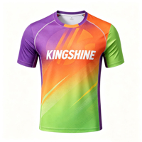 T-shirts de sport pour hommes en polyester anti-boulochage de qualité supérieure, à manches courtes, pour jeunes, sublimation, séchage rapide