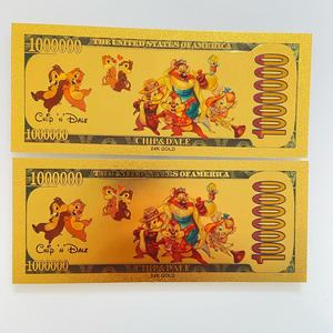 Billetes Conmemorativos de Animación Clásica Americana de <span class=keywords><strong>Kiki</strong></span> y Titi, Colección de Billetes de Papel de Aluminio Dorado - Product Image 2