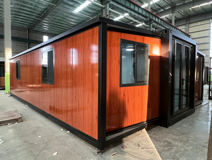 <span class=keywords><strong>Casa</strong></span> Modular Expandible de 2 Dormitorios Estilo Rústico, Cabaña Contenedor de 30 pies, Estilo Madera, Hoteles Retiro Forestal - Product Image 1