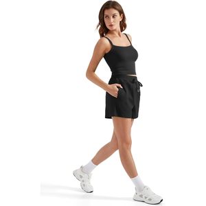 Conjunto de 2 Piezas para Mujer FOXA, Camiseta sin Mangas y Pantalones Cortos Deportivos con Bolsillos, Ropa Casual para Vacaciones - Product Image 5