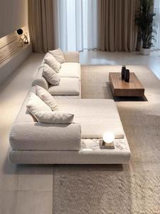 أطقم كنبات وأثاث غرف معيشة بتصميم إيطالي فاخر، كنبة سرير مقطعية من قماش المايكروفايبر قابلة للتخصيص - Product Image 4