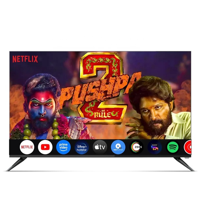 75 Inches Smart TV QLED 4K UHD Android Google TV with Voice Remote WiFi for Frameless Design for Bathroom