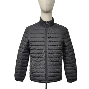 Lichtgewicht Effen Uitloper Rits Herfst-En Winterjas Waterproof Pufferjack Voor Heren