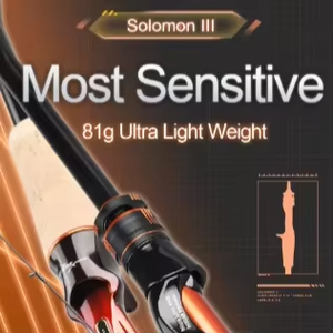 HISTAR Solomon III 81 กรัม น้ำหนักเบาพิเศษ ด้ามจับคอร์ก AA  ไกด์ DKK SIC  ความไวสูง คาร์บอนเต็มตัว  แบบ FAST สำหรับตกปลาในแม่น้ำและลำธาร - Product Image 2