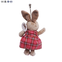 OEM ODM Mini porte-clés peluches jouets en peluche Anime ours en peluche lapin animal mascotte sac à dos pendentif personnalisé porte-clés en peluche