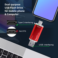 Clé USB 2-en-1 Type-C avec logo personnalisé gratuit, 128 Go, 64 Go, 32 Go, 16 Go, 8 Go, clé USB originale pour ordinateur et téléphone portable